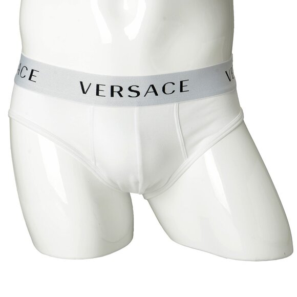 Versace | Underwear & Socks | Versace Mens White Logo Print Low
